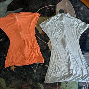 EverSoft Bamboo Zipadee-Zip in pink (XS, 0-3 months) and blue (S, 4-8 months)